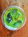 Green tea matcha espresso drink