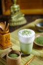 Green tea matcha latte Royalty Free Stock Photo