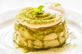 Green tea matcha pancakes Royalty Free Stock Photo