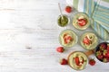 Green tea matcha panna cotta Royalty Free Stock Photo