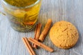 Green tea and oat cookie Royalty Free Stock Photo