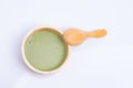 Green tea pudding matcha. Japanese dessert