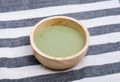 Green tea pudding matcha. Japanese dessert