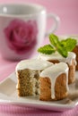 Green tea roll cake Royalty Free Stock Photo