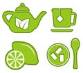 Green tea set Royalty Free Stock Photo
