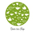 Green tea shop for logo Royalty Free Stock Photo