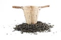 Green tea with sieve Royalty Free Stock Photo