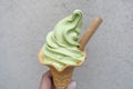 Green Tea soft cream cone