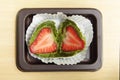 Green tea strawberry Daifuku