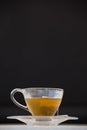 Green tea with tea bag in cup Royalty Free Stock Photo