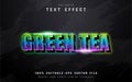 Green tea text, 3d gradient style text effect Royalty Free Stock Photo