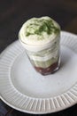 Green tea tiramisu, Dessert Royalty Free Stock Photo