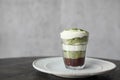 Green tea tiramisu, Dessert Royalty Free Stock Photo