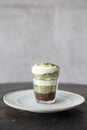 Green tea tiramisu, Dessert Royalty Free Stock Photo