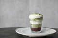 Green tea tiramisu Royalty Free Stock Photo