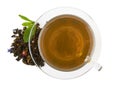 Green tea on white Royalty Free Stock Photo