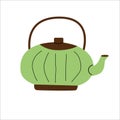 green teapot or kettle for matcha green tea