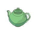 Green teapot stands, vector