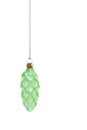 Green Teardrop Christmas Bauble