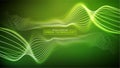 Green technology background. Futuristic music wave vector illustration. Big data data technology abstract futuristic