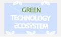 Green technology ecosystem vector banner. Eco friendly production and processing on planet