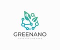 Green technology logo design. Biotechnology vector design