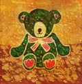 Green Teddy bear Royalty Free Stock Photo