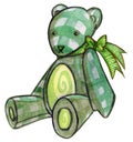 Green Teddy Bear Royalty Free Stock Photo