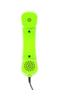 Green telephone handset in detail Royalty Free Stock Photo