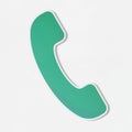 Green telephone illustration in icon Royalty Free Stock Photo