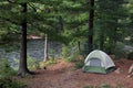 Green Tent beside Algonquin Lake