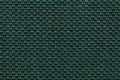 Green textile background with checkered pattern, closeup. Structure of the fabric macro. Royalty Free Stock Photo