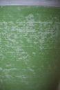 Green texture of handmade pottery. Close up view of green ceramic surface. Royalty Free Stock Photo