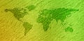 Green textured eco world map Royalty Free Stock Photo