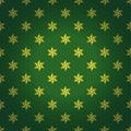 Green and gold light stars Thai art style pattern Royalty Free Stock Photo