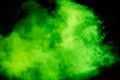 Green theatrical smoke on stage during a performance or show Royalty Free Stock Photo