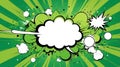 green theme exploding pop speech bubble ba ai generated