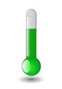 Green thermometer Royalty Free Stock Photo