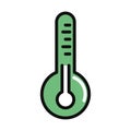 green thermometer measure