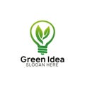 green think idea logo design template. bulb icon symbol design Royalty Free Stock Photo