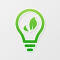 Green think organic. Recycling icon. Vector background. Love concept Royalty Free Stock Photo