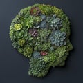 Green thinking and mentality, future and environment, ecology and sustainable ecosystem. Green mind Royalty Free Stock Photo