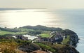 Green Thracian cliffs near blue clear water of Black Sea, bulgar Royalty Free Stock Photo