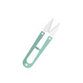 Green thread snips icon illustration Royalty Free Stock Photo