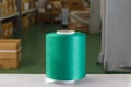 Green thread spool Royalty Free Stock Photo