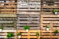 Green thumb background copy space pallets wooden texture