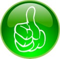 Green thumb up button Royalty Free Stock Photo