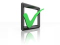 Green tick checkbox Royalty Free Stock Photo