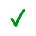 Green Tick Checkmark Vector Icon