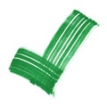 Green tick sign strong brush